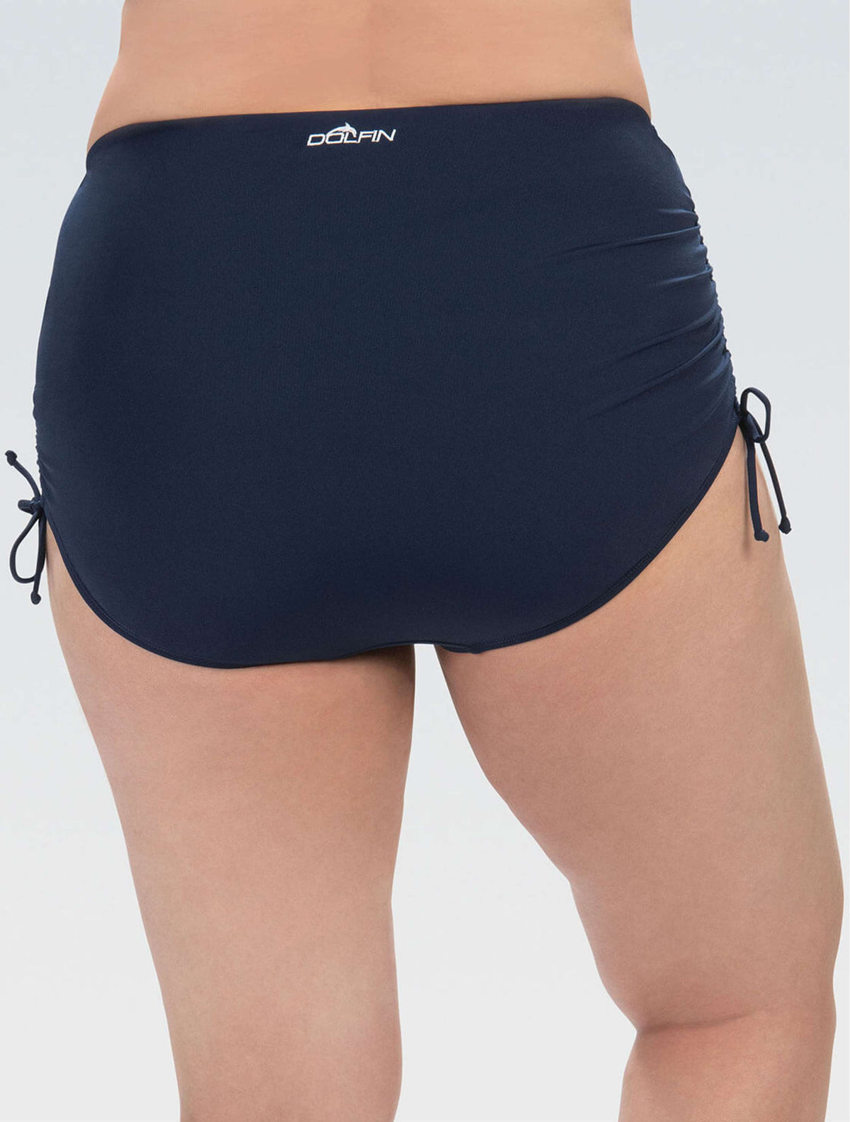 Women's Aquashape Navy Adjustable High Waisted Moderate Brief Bottoms - Navy Adjustable High Waisted multi