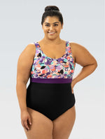 Women's Aquashape Printed Moderate One Piece: Bonita Bloom - Moderate front