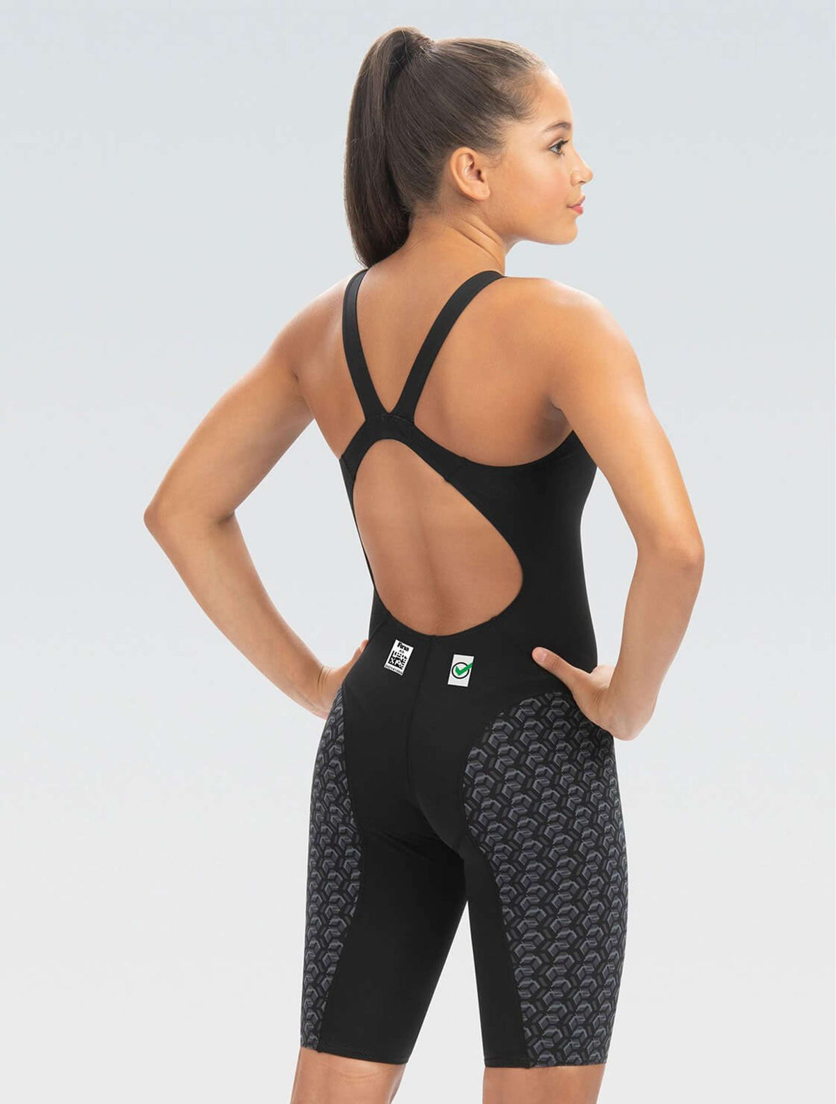Women's FirstStrike Black Open Back Knee - Black Open Back Knee back-extra