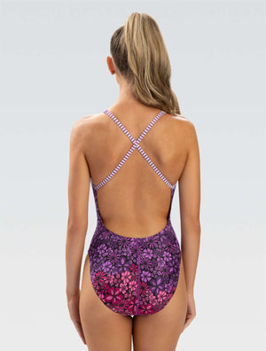Women's Uglies Retroflora Diver Back One Piece - Retroflora Diver Back back