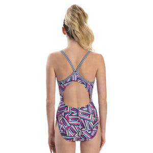 Dolfin Uglies Women's Mish Mash Print V-Back One Piece - 26