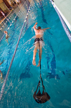 StrechCordz Swim Drag Belt Tow Tether w/ Chute - 26