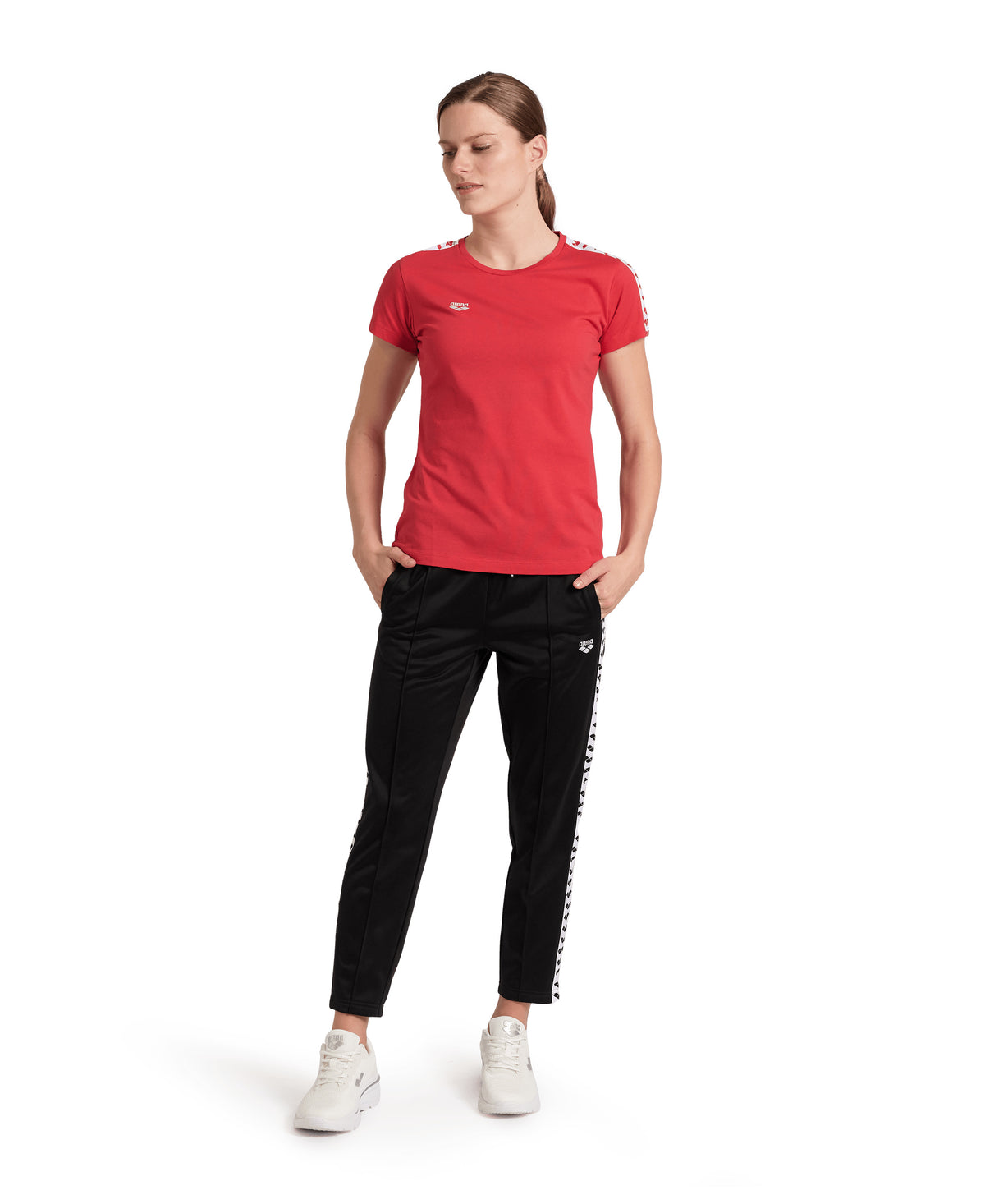 Arena Women's Team T-Shirt - Red / White / Red