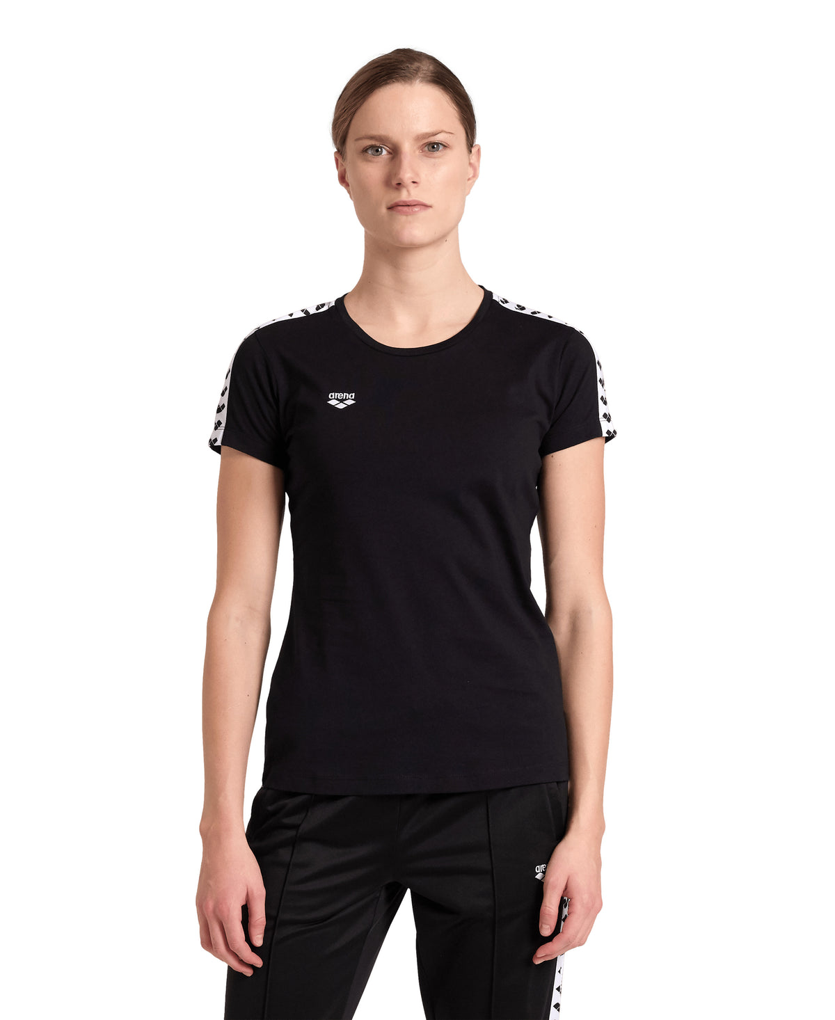 Arena Women's Team T-Shirt - Black / White / Black