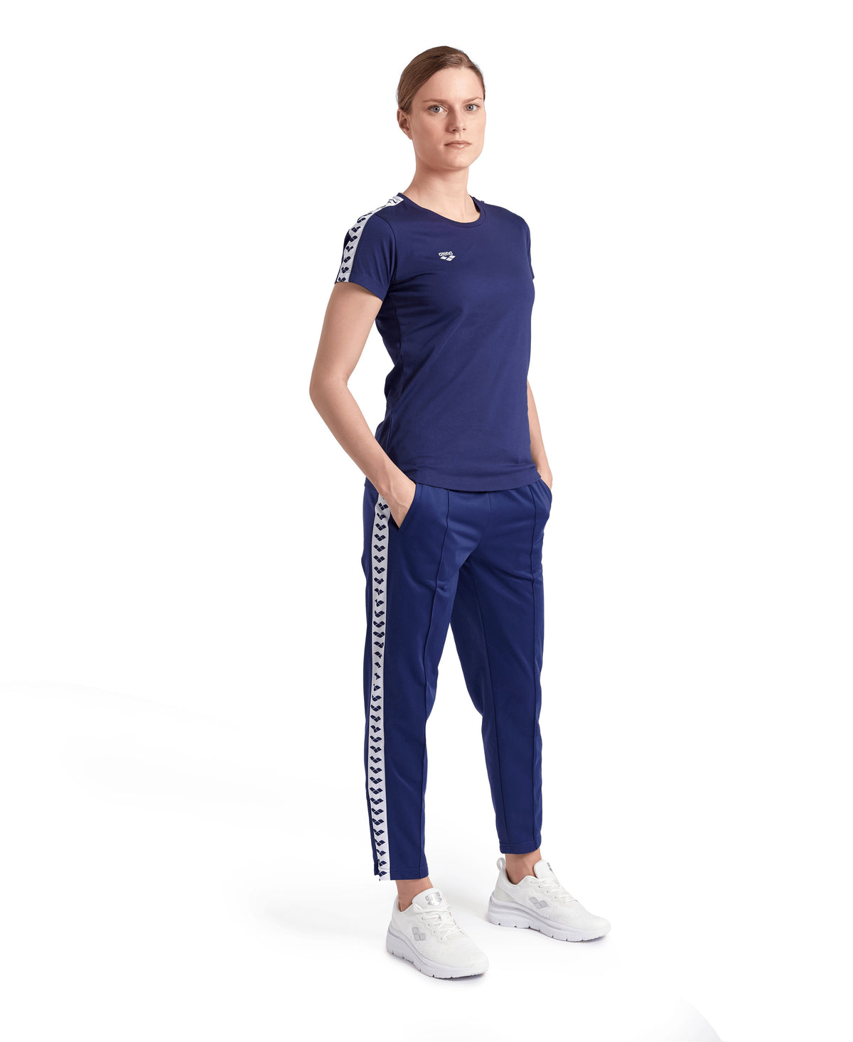 Arena Women's Team T-Shirt - Navy / White / Navy