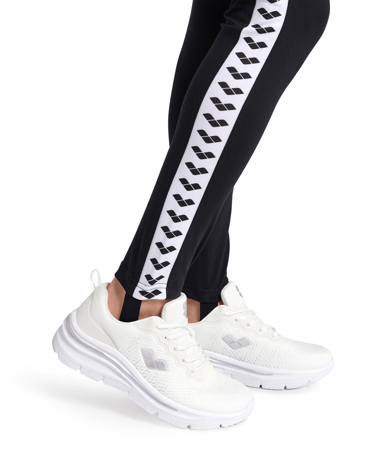 Arena Women's Caroline Team Stirrup Tights - Black / White / Black