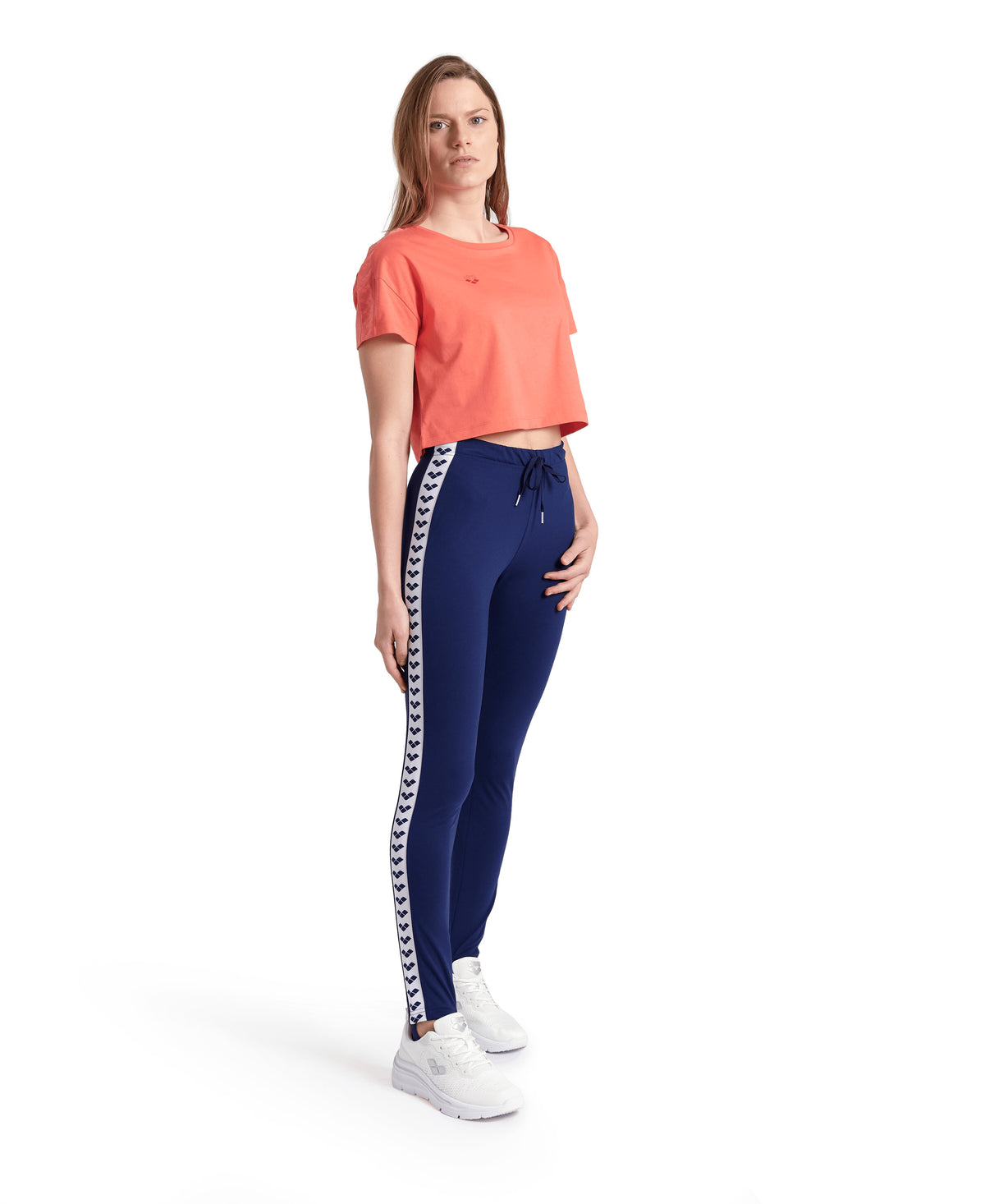 Arena Women's Caroline Team Stirrup Tights - Navy / White / Navy