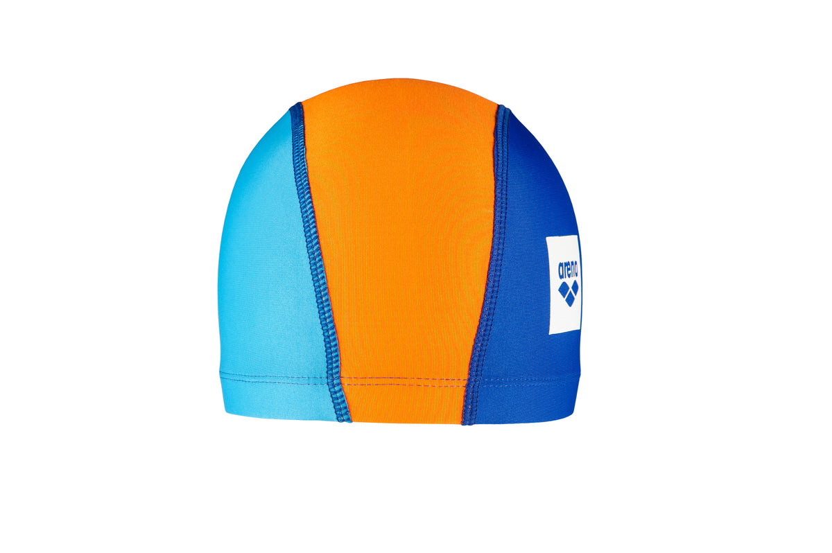 Arena Kids' Junior Unix II Swim Cap - Blue-Orange-Lightblue