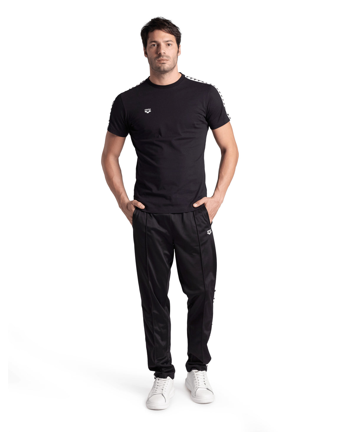 Arena Men's Team T-Shirt - Black / White / Black