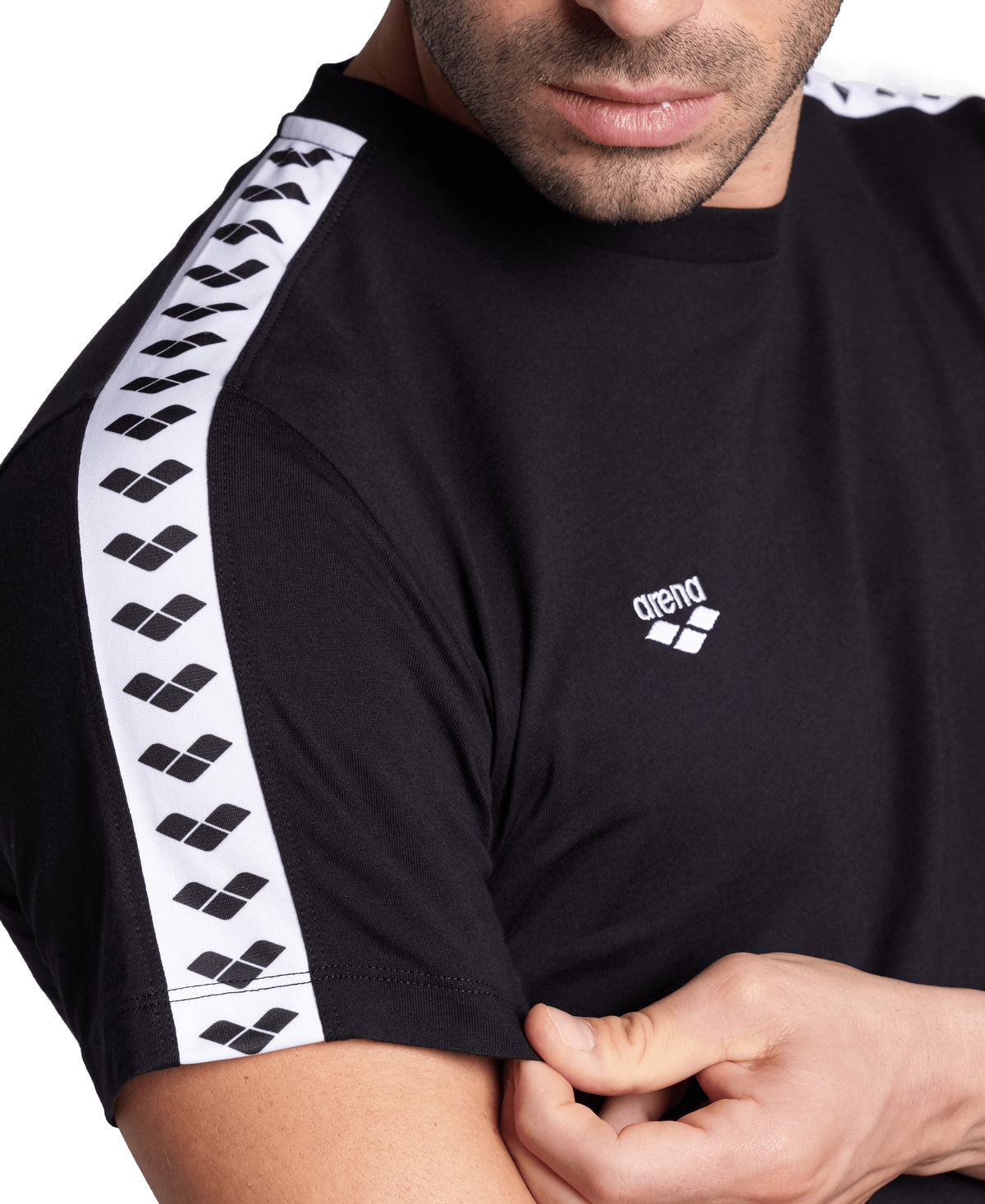 Arena Men's Team T-Shirt - Black / White / Black
