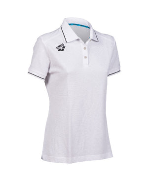 Arena Team Women's Solid Cotton Polo t-shirt - White