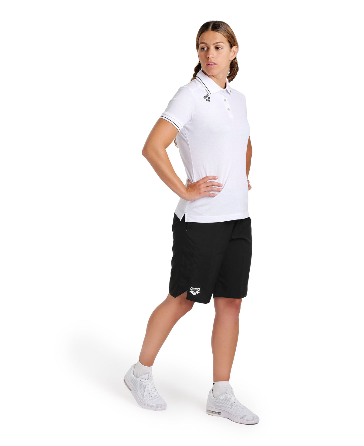 Arena Team Women's Solid Cotton Polo t-shirt - color 100