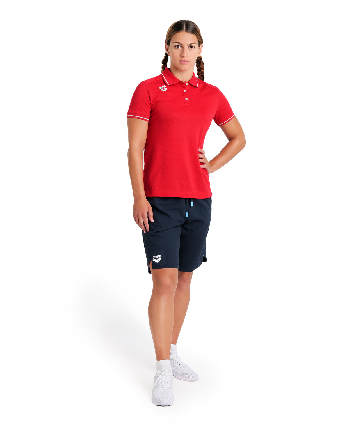 Arena Team Women's Solid Cotton Polo t-shirt - color 400