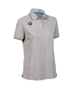 Arena Team Women's Solid Cotton Polo t-shirt - Medium Grey Heather