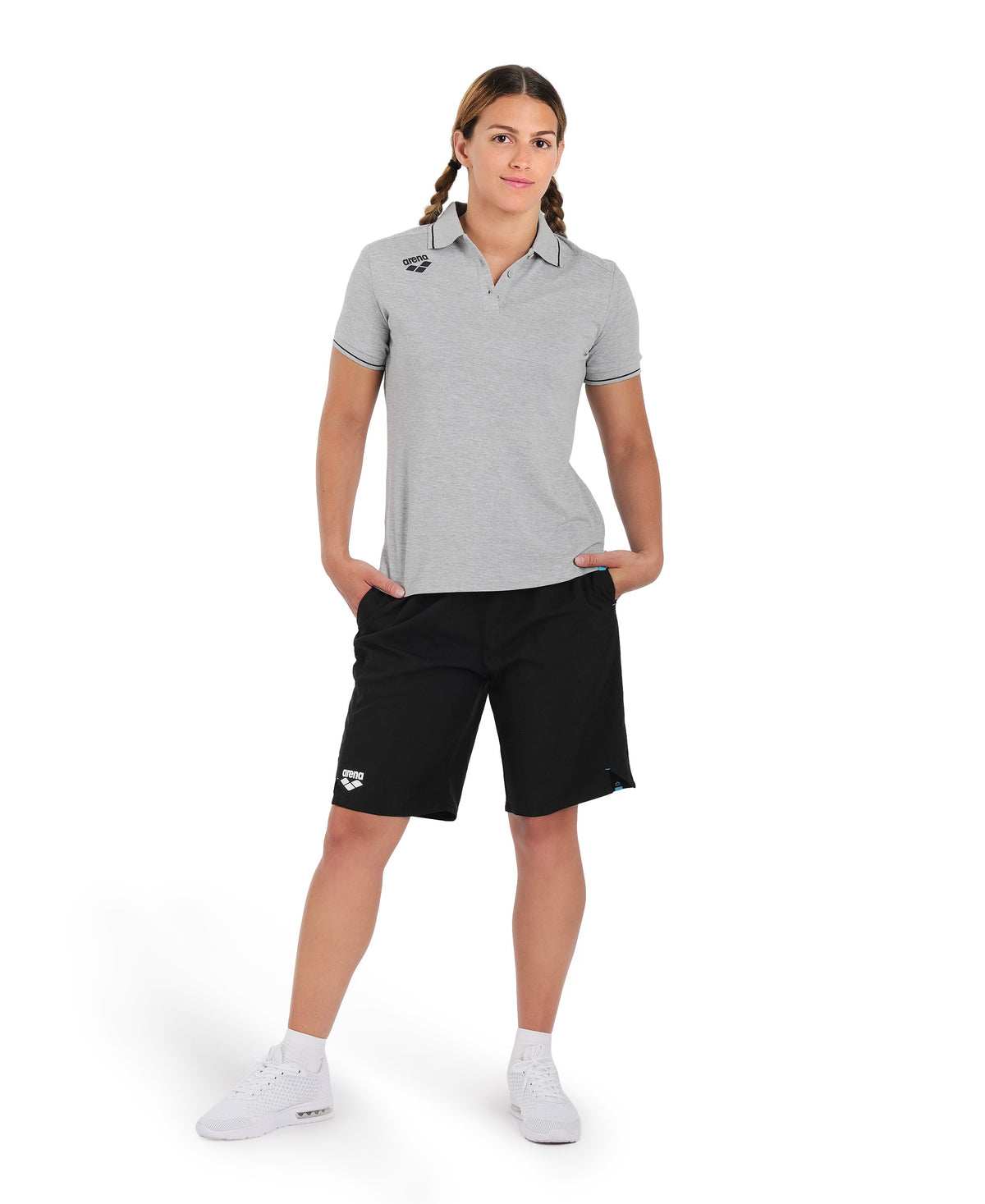 Arena Team Women's Solid Cotton Polo t-shirt - color 550