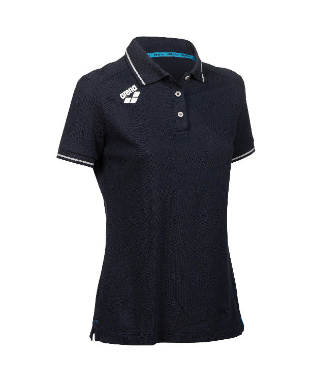 Arena Team Women's Solid Cotton Polo t-shirt - Navy