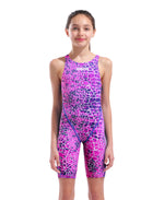 Arena Girls' Powerskin ST Next Limited Edition Open Back Tech Suit - Snake Pink