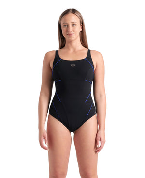 Arena Jewel One Piece R - Black / Bright Blue