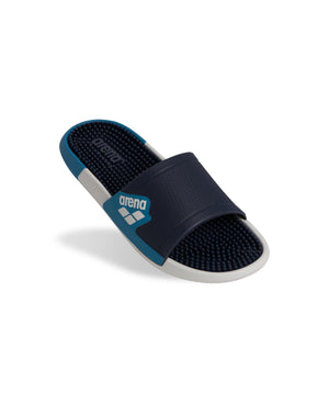 Arena Unisex Marco Active Massage Slides - NAVY - WHITE - TURQUOISE