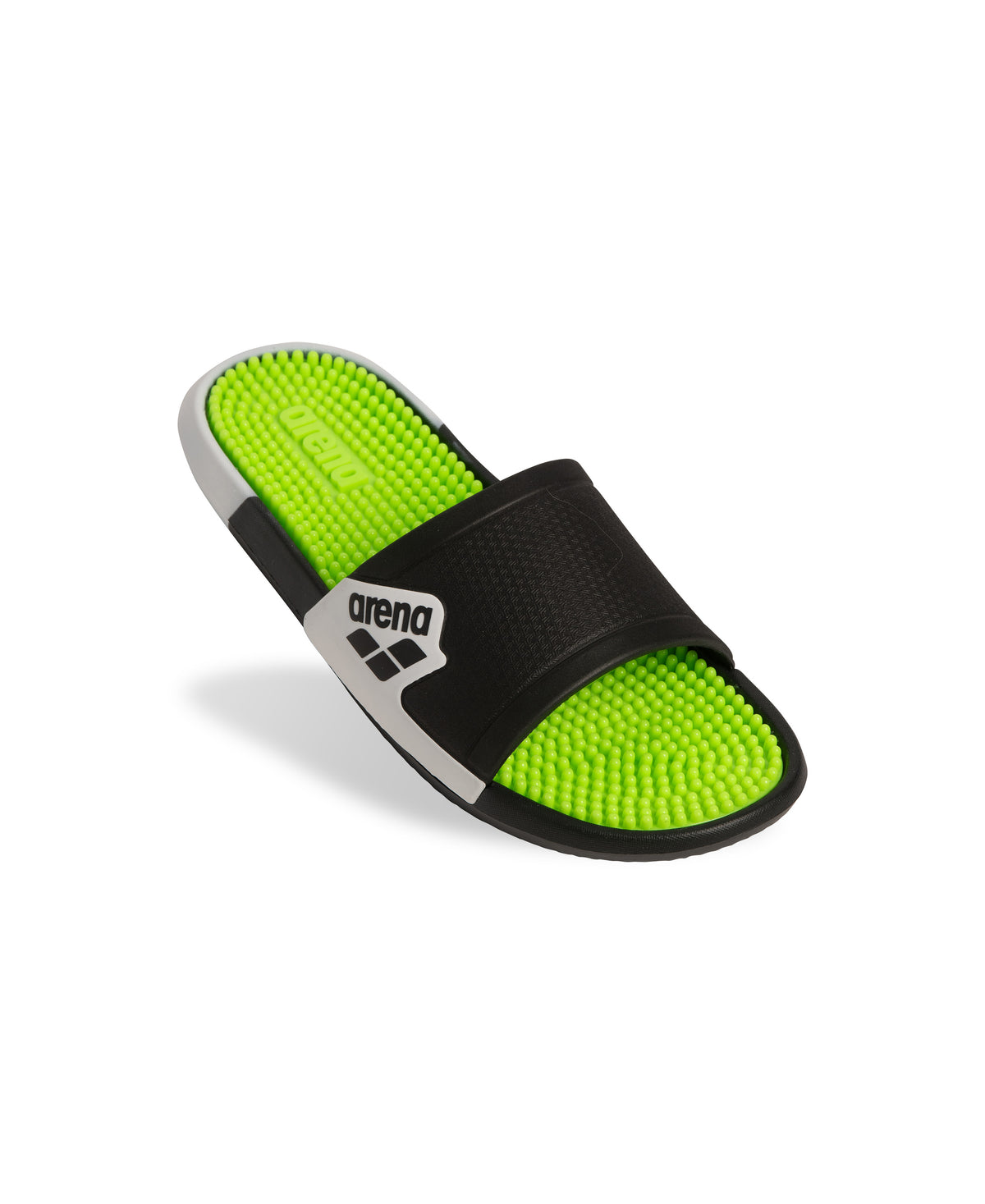 Arena Unisex Marco Active Massage Slides - LIME - BLACK - WHITE
