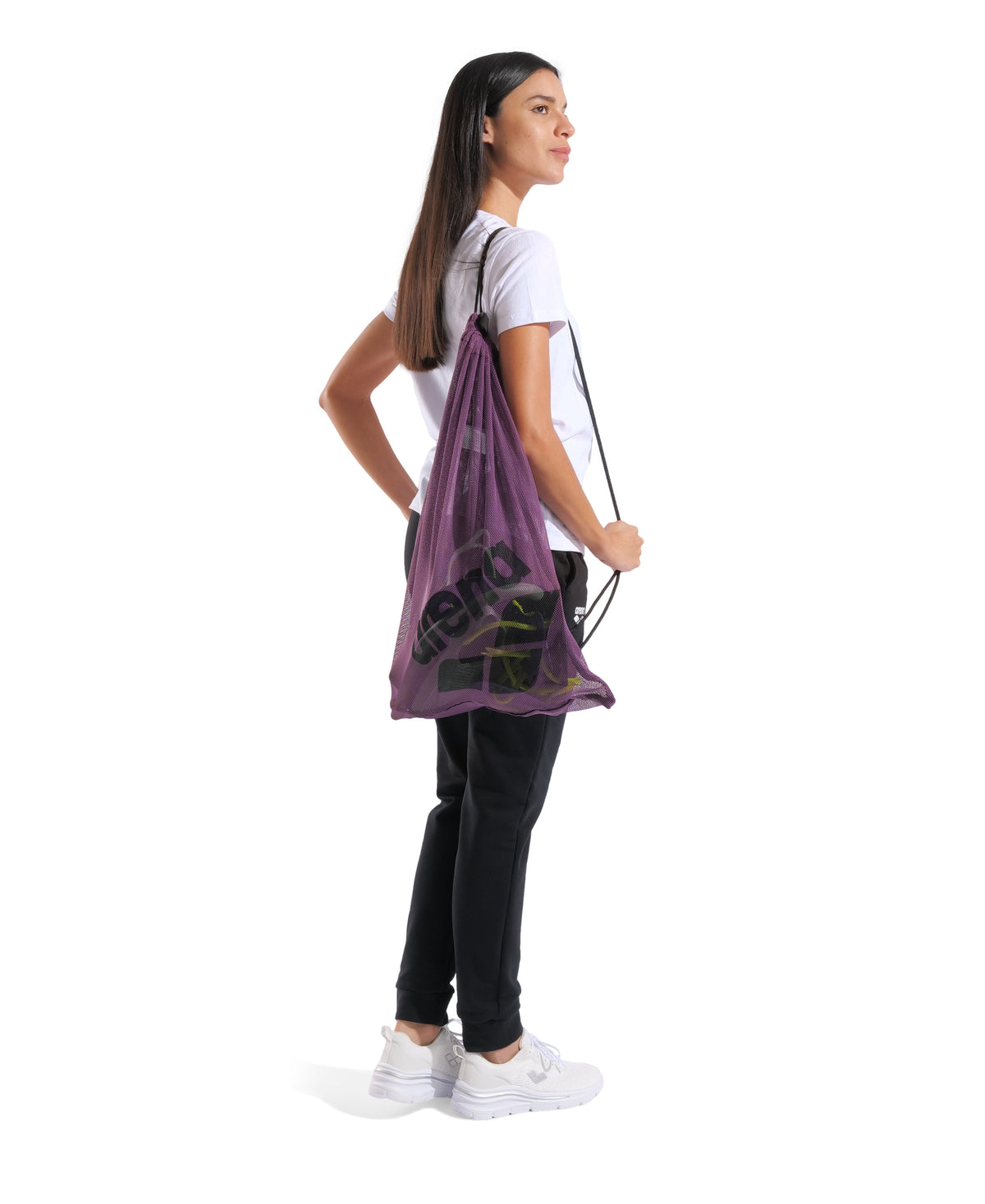 Arena One Go Pool Sack Mesh Bag - PLUM