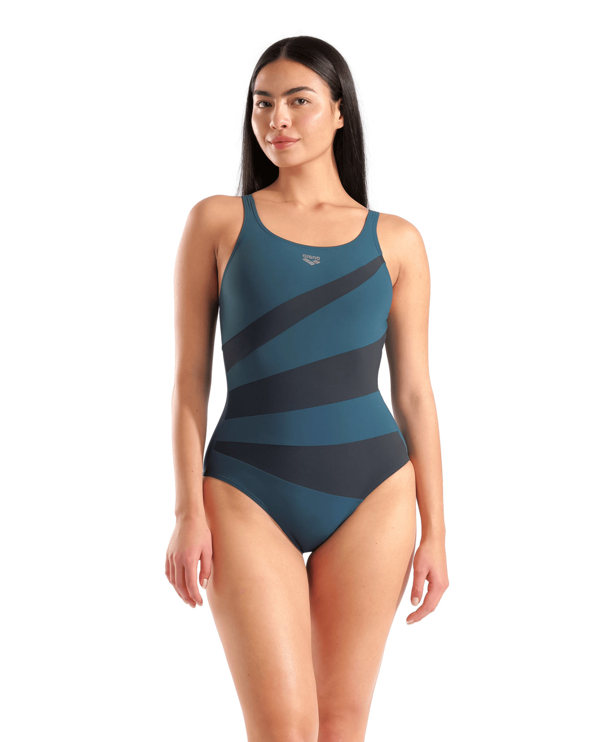 Arena Isabella Wing Back Swimsuit - Mangrove / Night Grey
