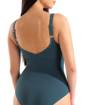Arena Isabella Wing Back Swimsuit - Mangrove / Night Grey