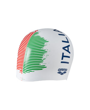Arena Italia Silicone Swim Cap - Italia - White