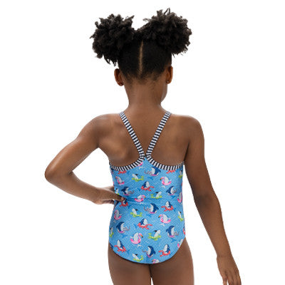 Dolfin Uglies Little Dolfin Girls' Fin Floats Print One Piece - 26