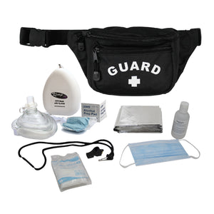 Kemp USA Hip Pack - with PPE Supply Pack, Black
