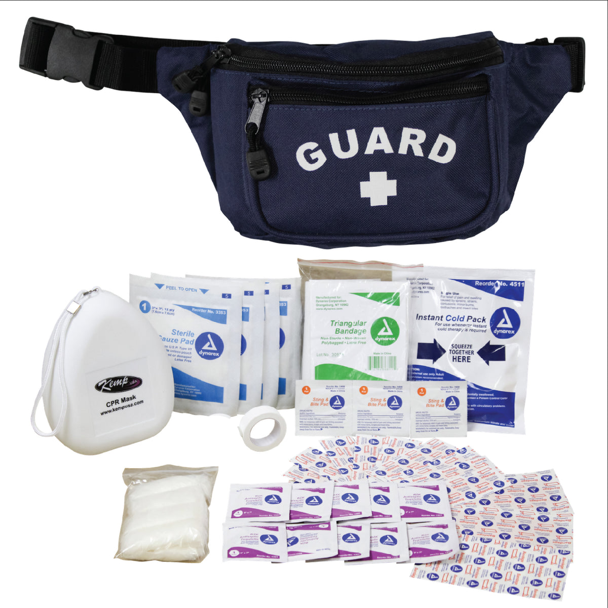 Kemp USA Hip Pack - with First Aid Supply Pack, Navy