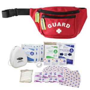 Kemp USA Hip Pack - Kemp USA Premium Hip Pack with First Aid Supply Pack, Red