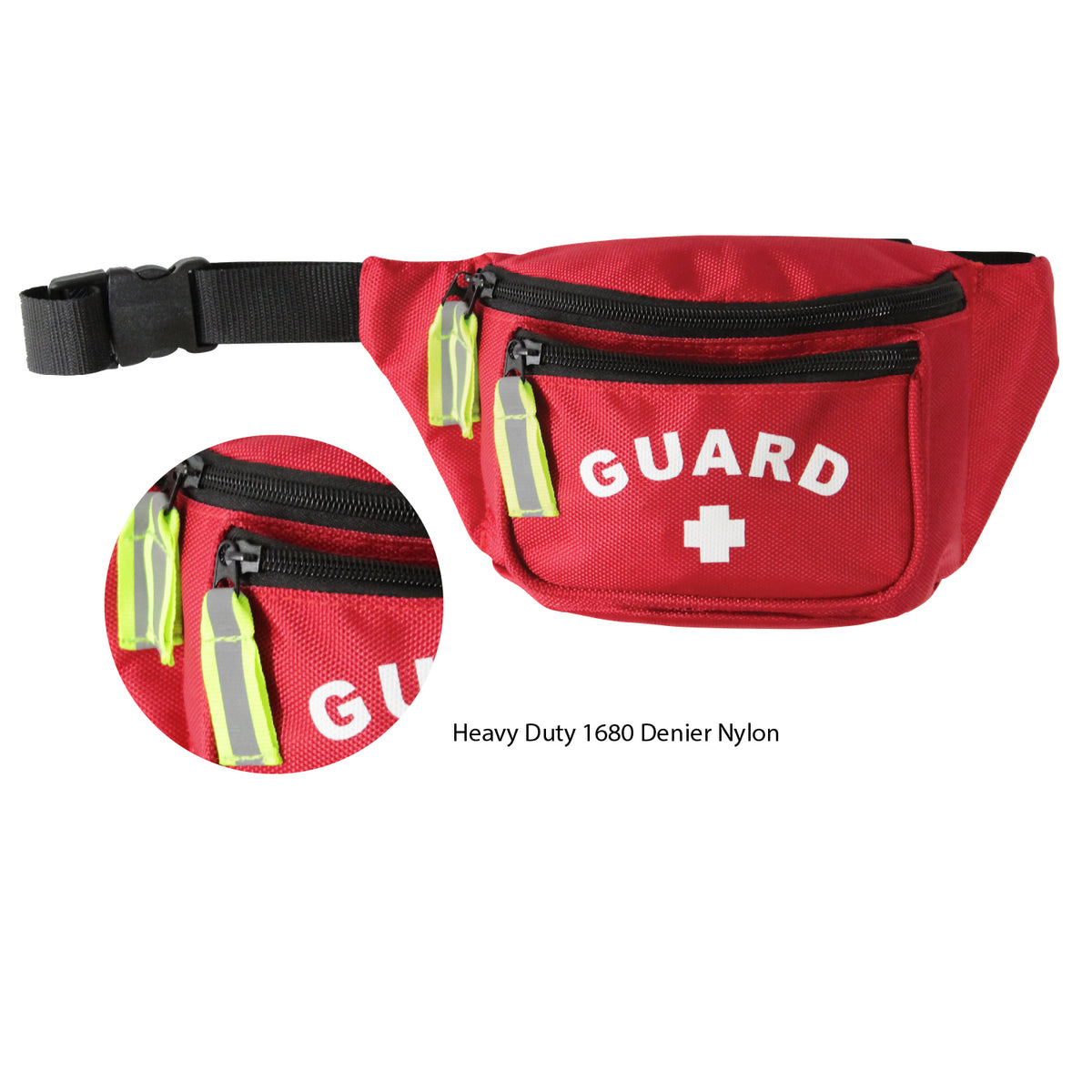 Kemp USA Hip Pack - Kemp USA Premium Hip Pack with GUARD Logo, Red