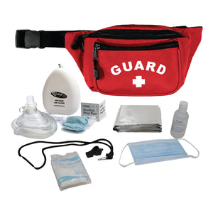 Kemp USA Hip Pack - with PPE Supply Pack, Red