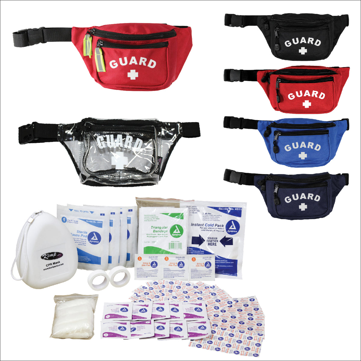 Kemp USA Hip Pack - Kemp USA First Aid Supply Pack for Hip Pack (Supply Pack Only)