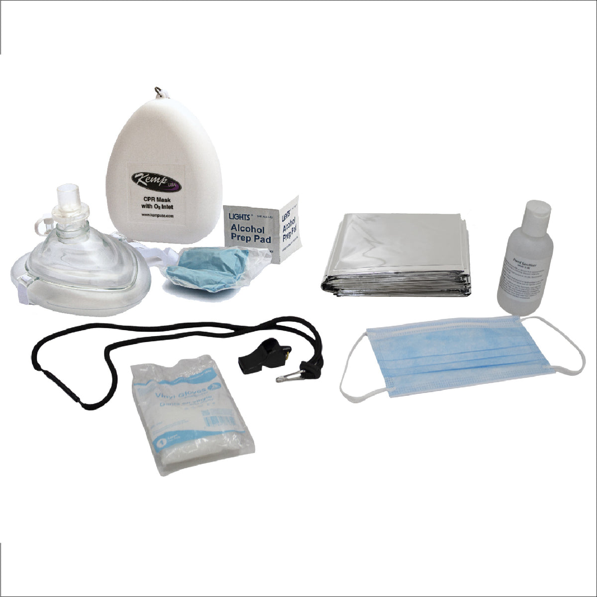 Kemp USA Hip Pack - Kemp USA PPE Supply Pack for Hip Pack (Supply Pack Only)