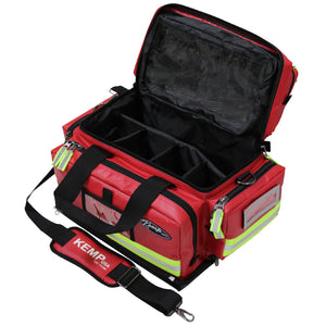 Kemp USA Premium Large Professional Trauma Bag - Kemp USA Tarpaulin Fluid Resistant Large Professional Trauma Bag, Red
