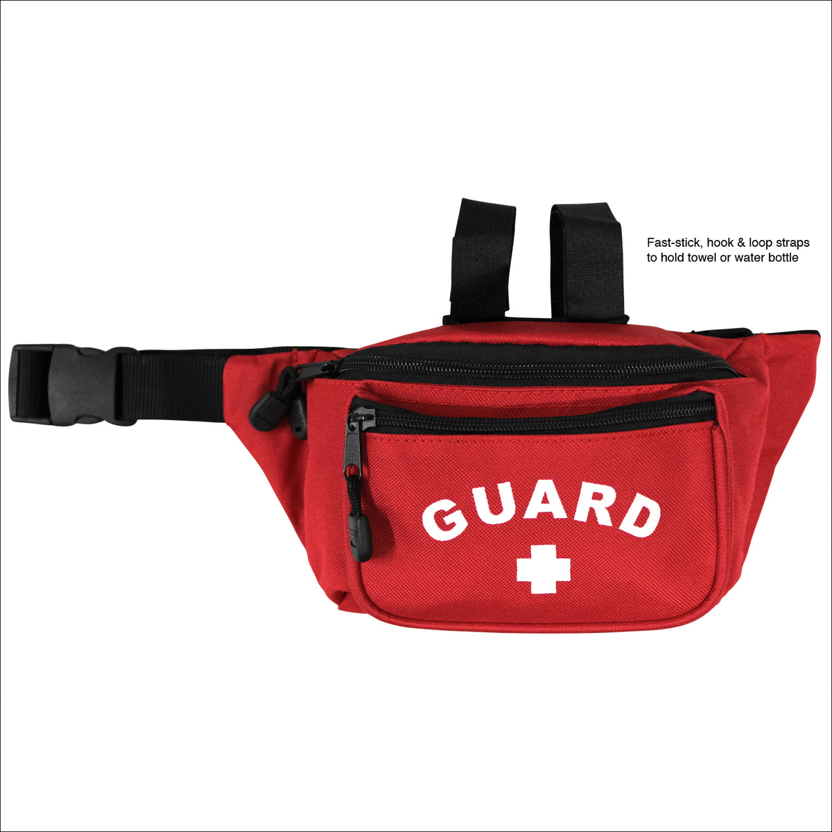 Kemp USA Hip Pack with GUARD and Fast Stick Straps - Red