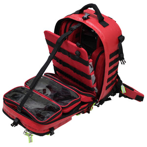 Kemp USA Premium Rescue & Tactical EMS Bag - Kemp USA Fluid-Resistant Tarpaulin Rescue & Tactical EMS Bag, Red