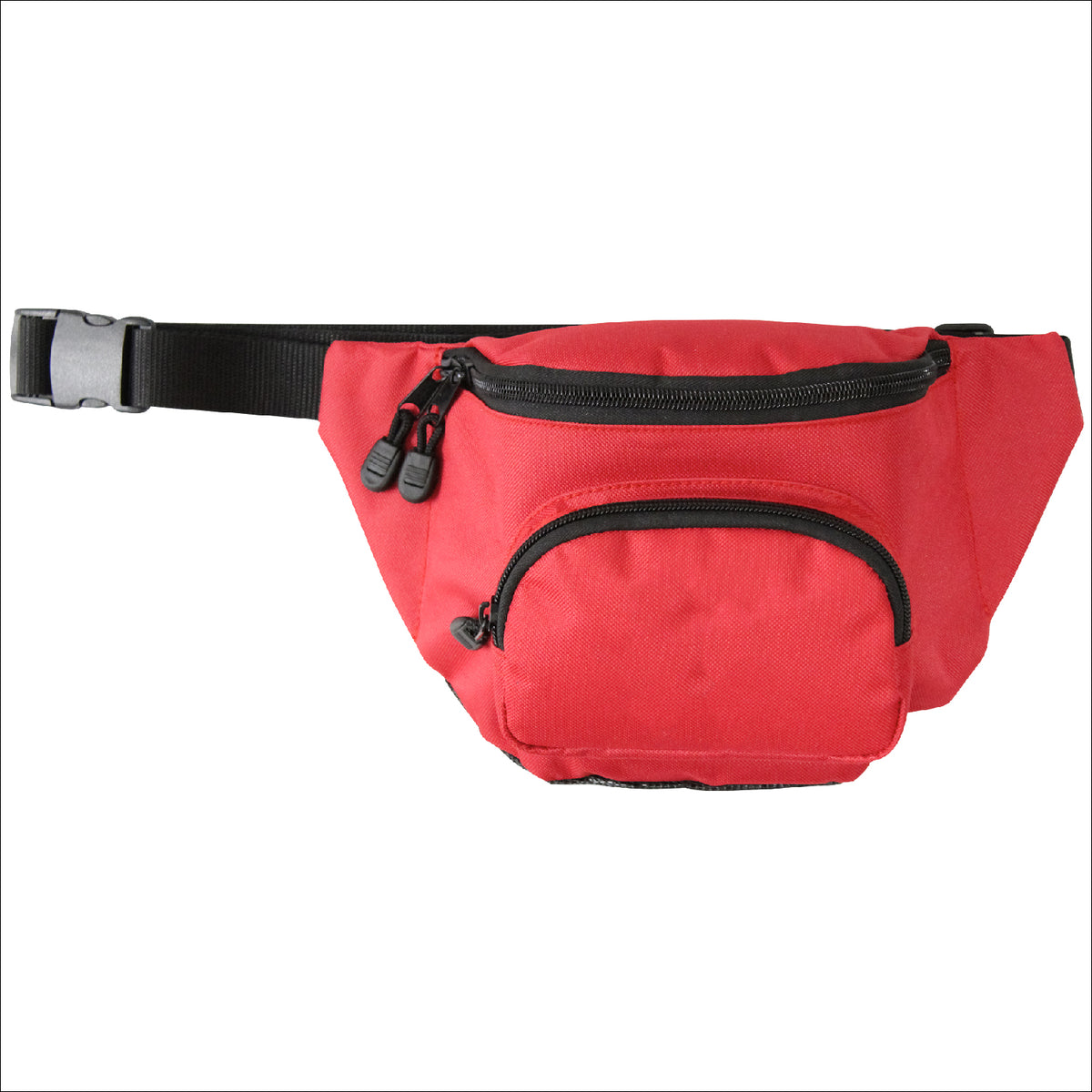 Kemp USA Hip Pack with Mesh Drain Bottom, No Logo - Red