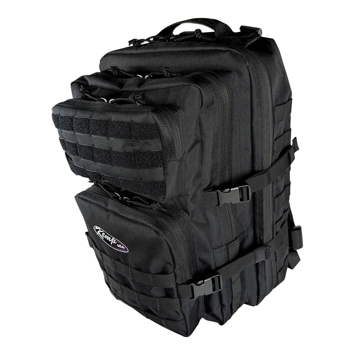 Kemp USA 3-Day Assault Molle Backpack, Large Rucksack Style - Black