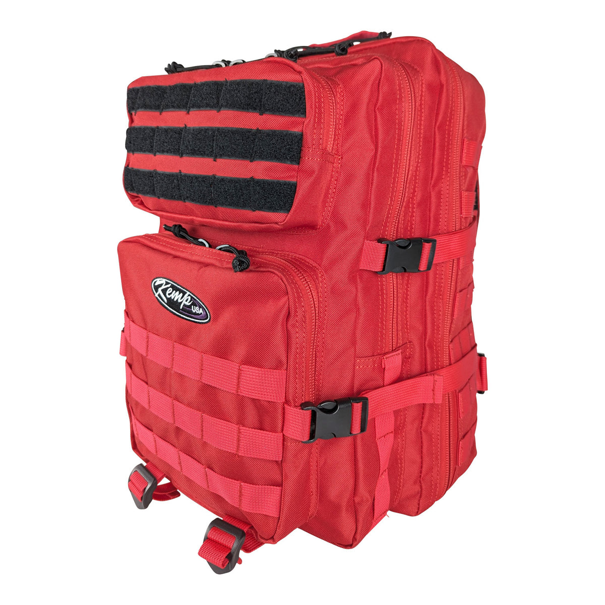 Kemp USA 3-Day Assault Molle Backpack, Large Rucksack Style - Red
