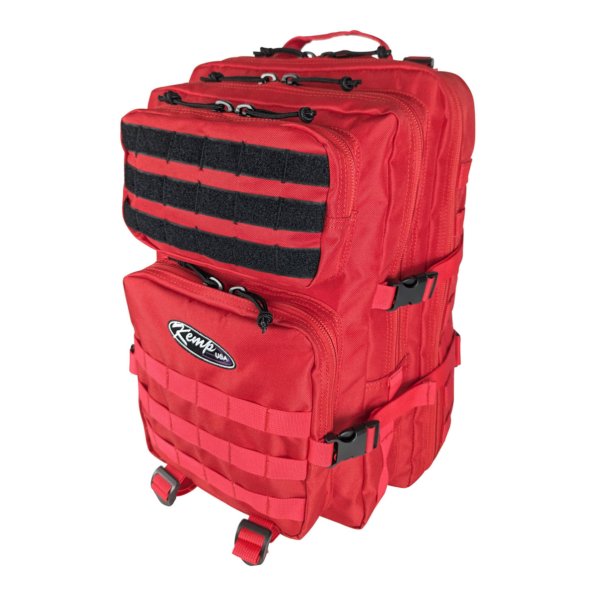 Kemp USA 3-Day Assault Molle Backpack, Large Rucksack Style - Red