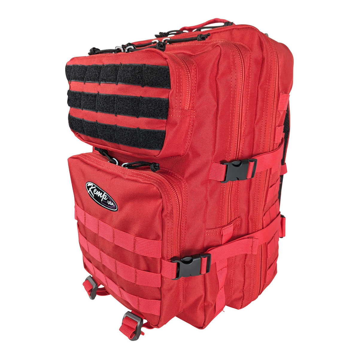Kemp USA 3-Day Assault Molle Backpack, Large Rucksack Style - Red