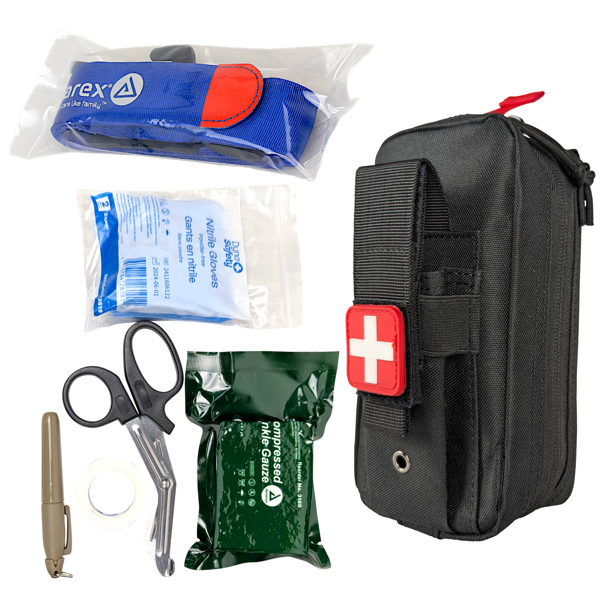 Kemp USA Tourniquet Holster Pouch - with MOLLE for EMT & Combat (Trauma2 Tourniquet Kit)