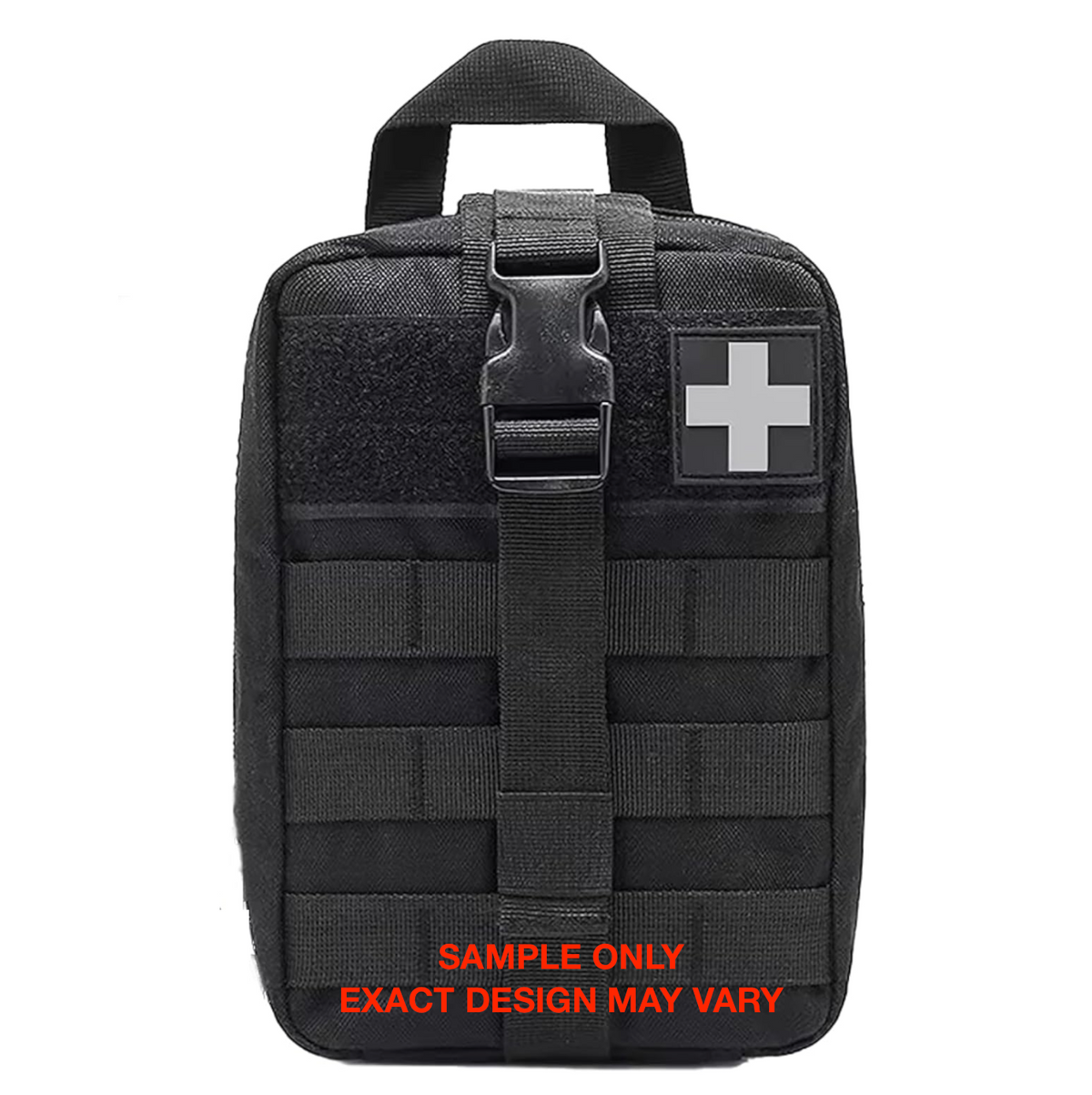 Kemp USA Trauma IFAK Molle Tactical Rip-Away Pouch, Large, Black ( - w/ RIP IT KIT RK5)