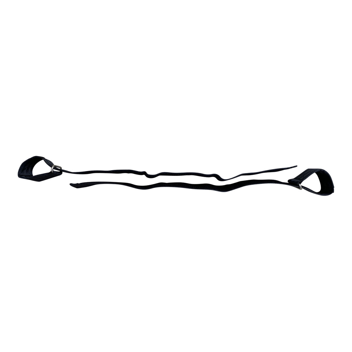 Kemp USA Premium Hook & Loop Spineboard Straps with Metal Ends - Black (Set of 3)