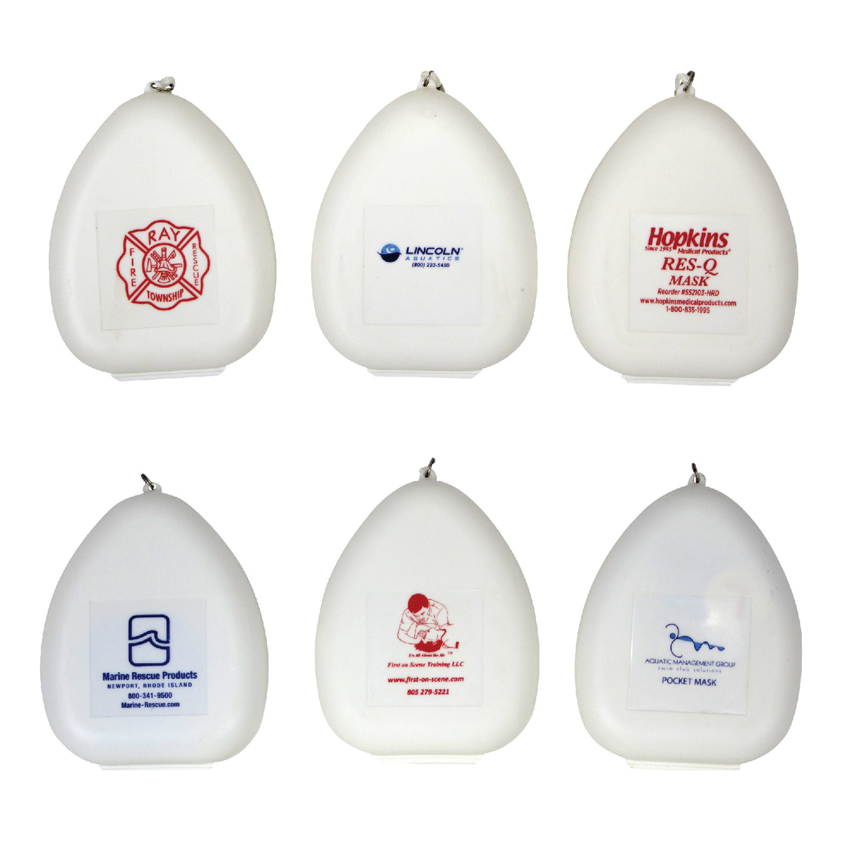 Ambu® CPR Mask with O2 Inlet, Headstrap, Gloves, and Wipes - Blank No Logo