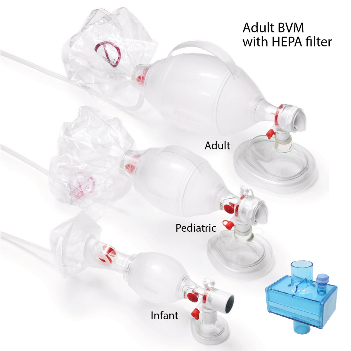 Ambu® Adult Bag Valve Mask - with HEPA filter