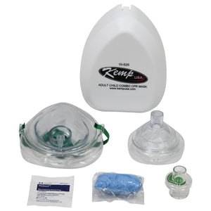 Kemp USA CPR Mask Adult/ Child & Infant Combo with Gloves & Wipe in Hard Case - Default Title